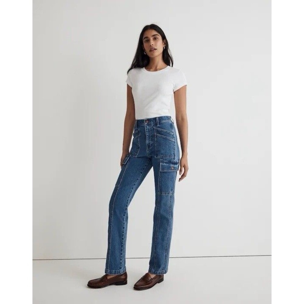 Madewell The 90’s Straight Utility Jeans Size  27 in Desmore Wash
